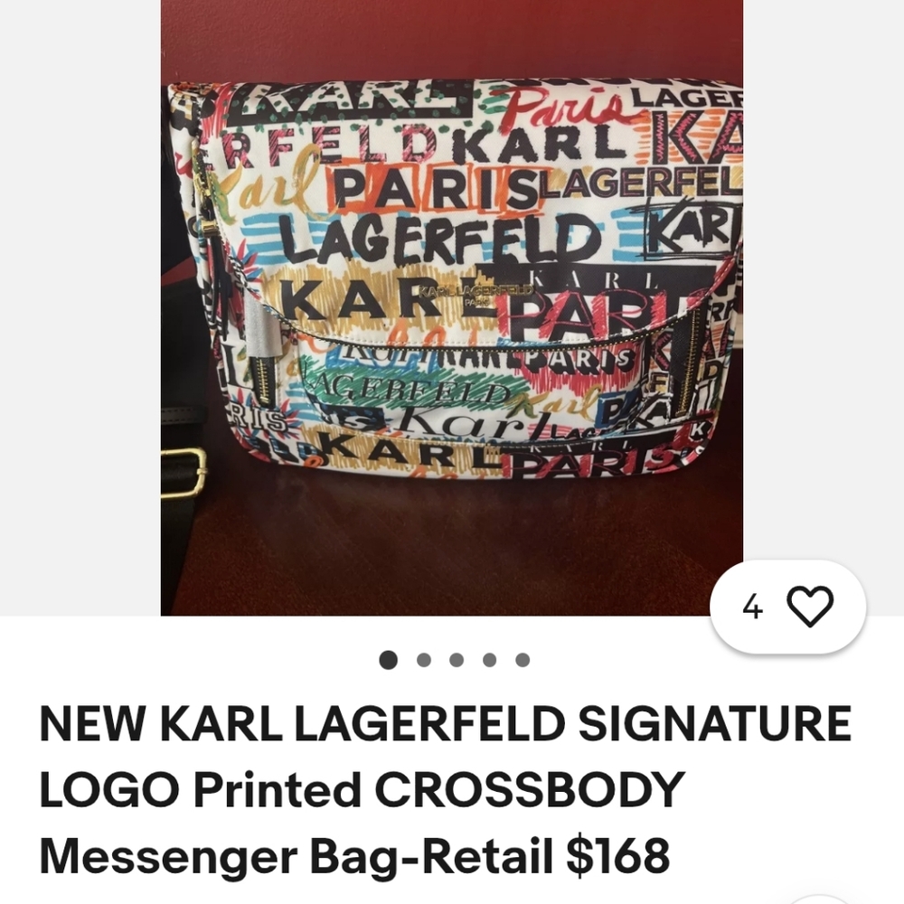 Karl Lagerfeld Multicolor Signature Logo Messenger Bag